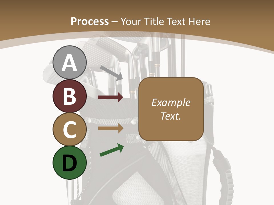 Golf Equipment In Bag Isolated On White PowerPoint Template