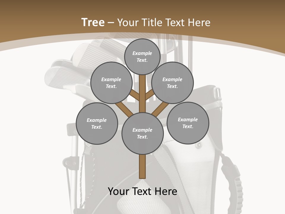 Golf Equipment In Bag Isolated On White PowerPoint Template