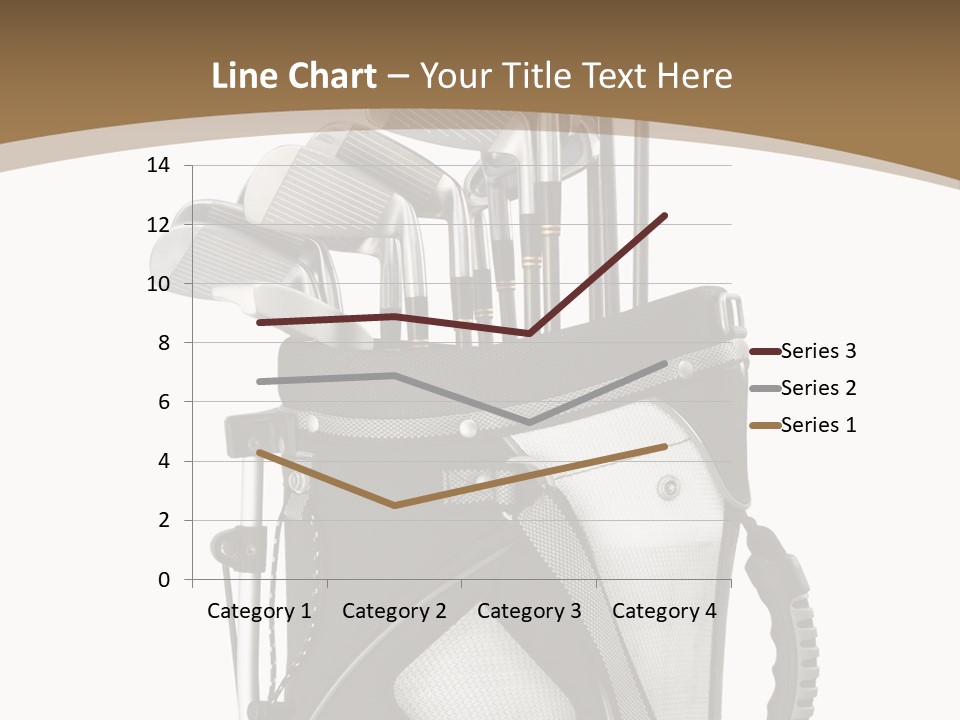 Golf Equipment In Bag Isolated On White PowerPoint Template