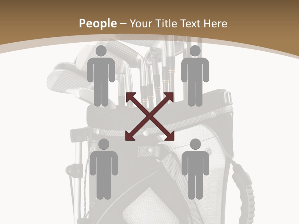 Golf Equipment In Bag Isolated On White PowerPoint Template