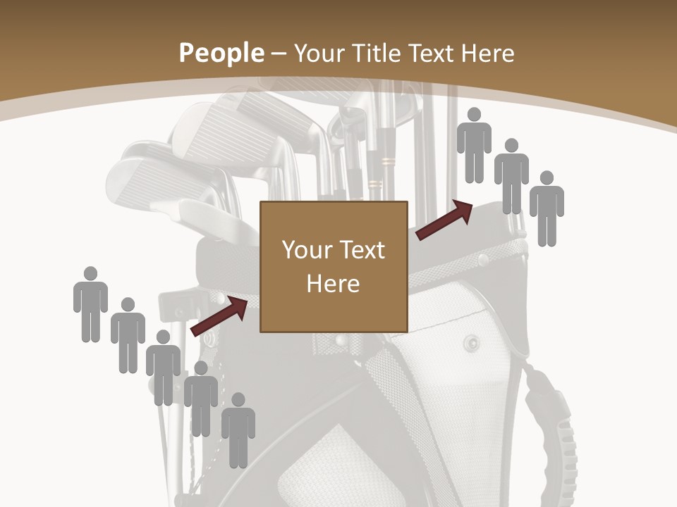 Golf Equipment In Bag Isolated On White PowerPoint Template