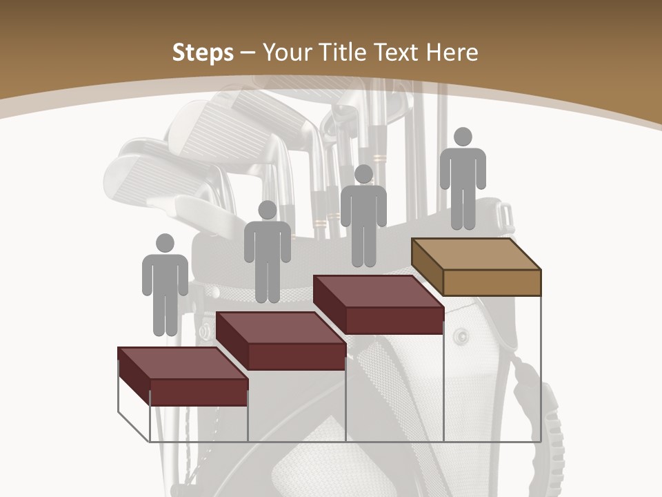 Golf Equipment In Bag Isolated On White PowerPoint Template