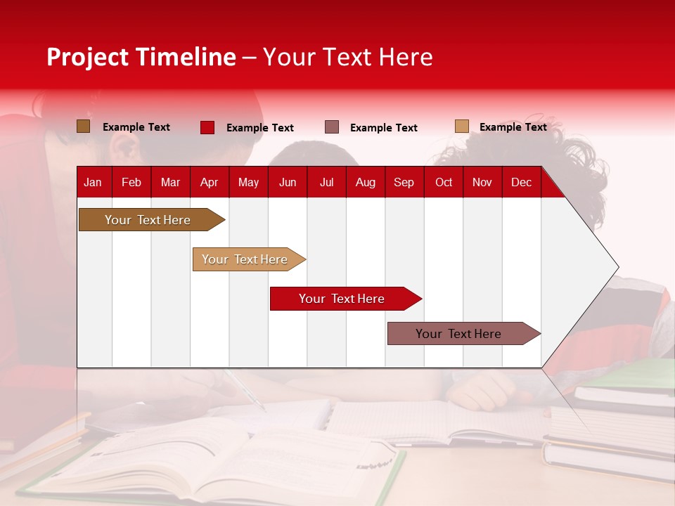 Mother Helping Her Kids Do Homework Isolated On White Background PowerPoint Template