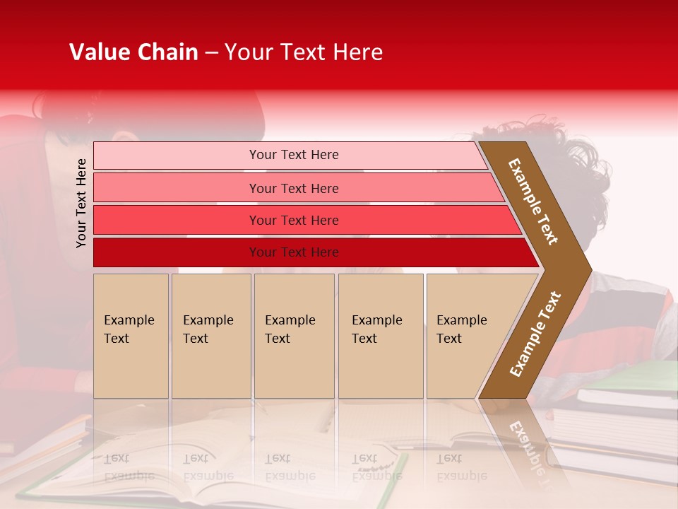 Mother Helping Her Kids Do Homework Isolated On White Background PowerPoint Template