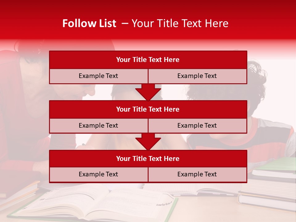 Mother Helping Her Kids Do Homework Isolated On White Background PowerPoint Template