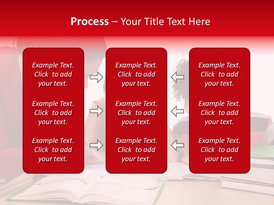 Mother Helping Her Kids Do Homework Isolated On White Background PowerPoint Template