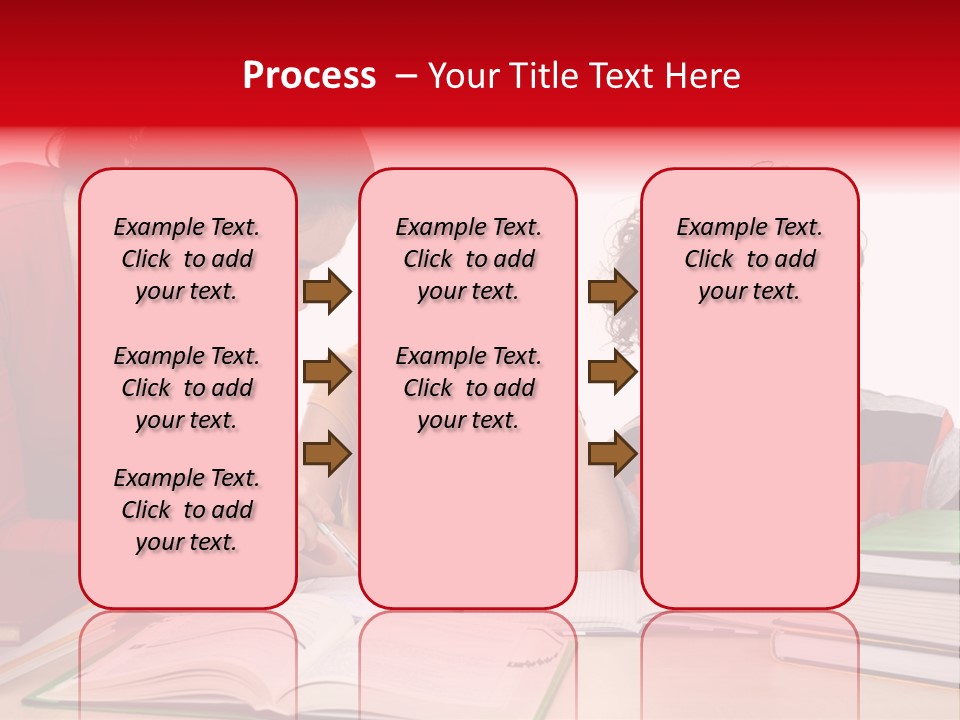Mother Helping Her Kids Do Homework Isolated On White Background PowerPoint Template