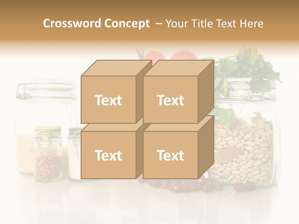 A Group Of Jars Filled With Different Types Of Food PowerPoint Template