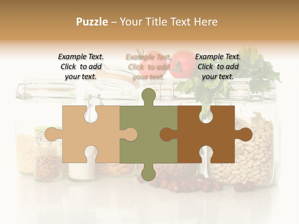 A Group Of Jars Filled With Different Types Of Food PowerPoint Template