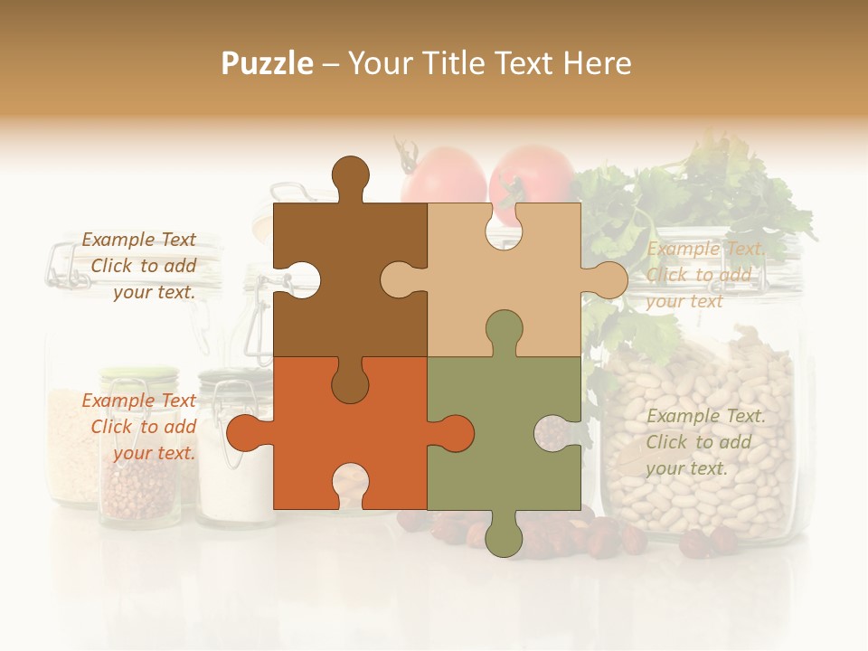 A Group Of Jars Filled With Different Types Of Food PowerPoint Template