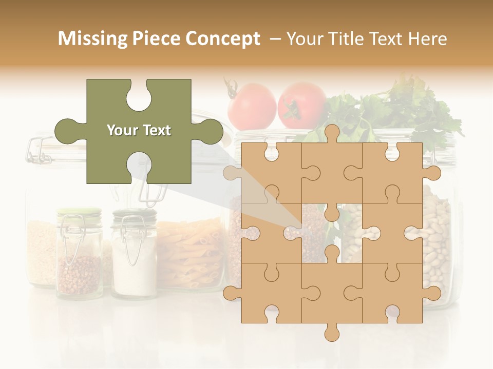 A Group Of Jars Filled With Different Types Of Food PowerPoint Template