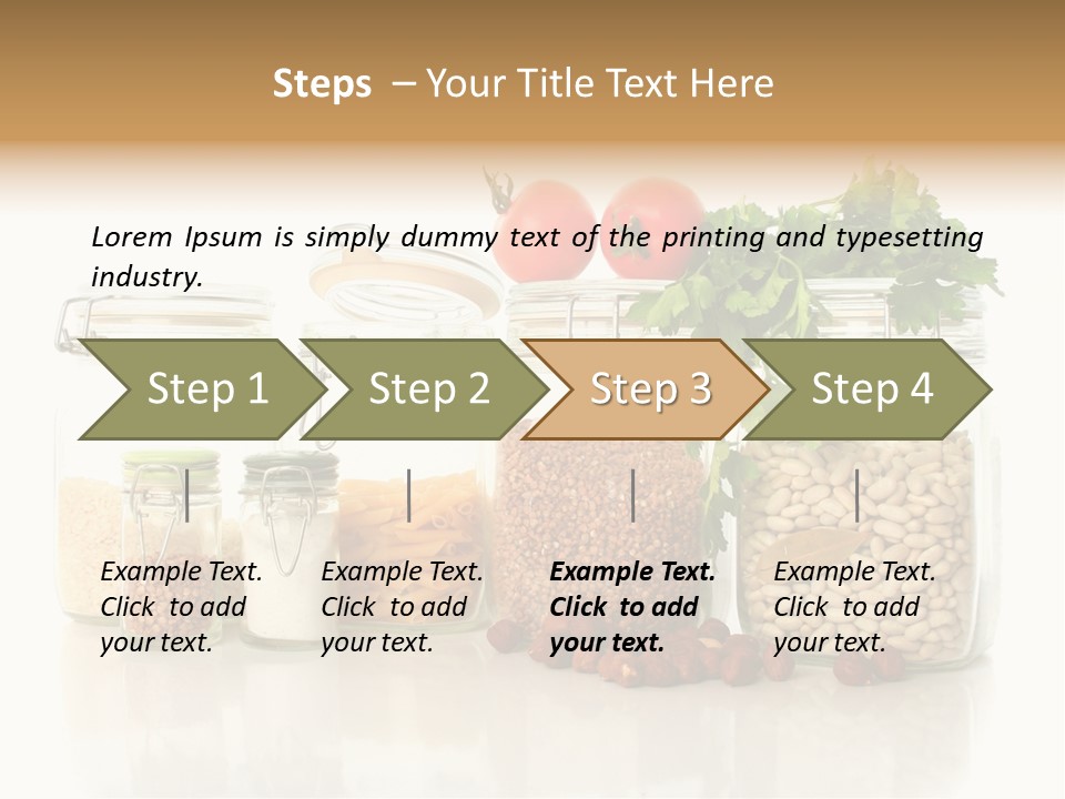 A Group Of Jars Filled With Different Types Of Food PowerPoint Template