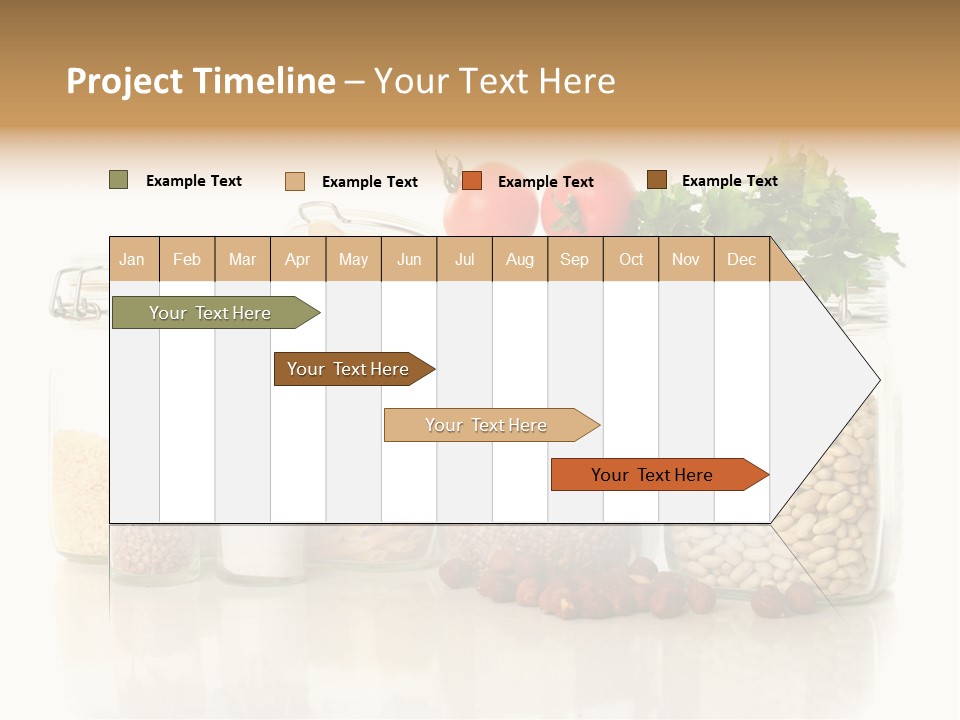 A Group Of Jars Filled With Different Types Of Food PowerPoint Template