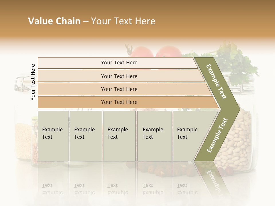 A Group Of Jars Filled With Different Types Of Food PowerPoint Template