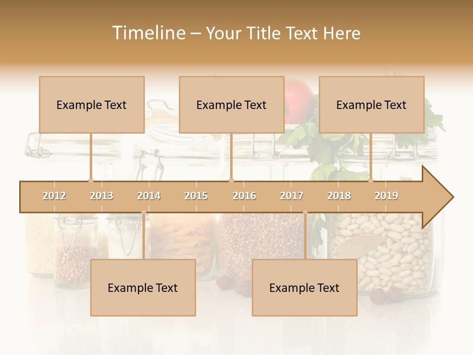 A Group Of Jars Filled With Different Types Of Food PowerPoint Template
