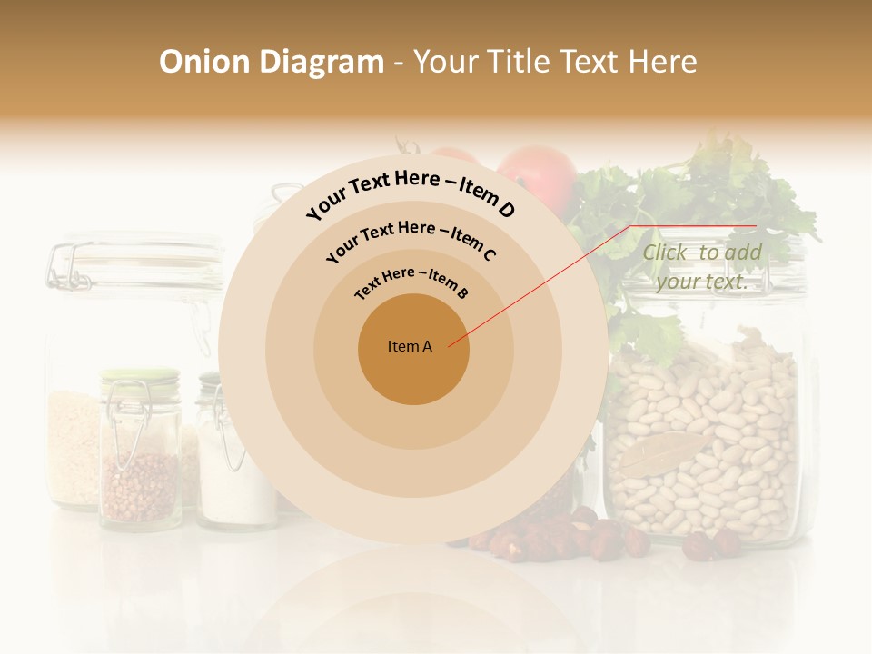 A Group Of Jars Filled With Different Types Of Food PowerPoint Template