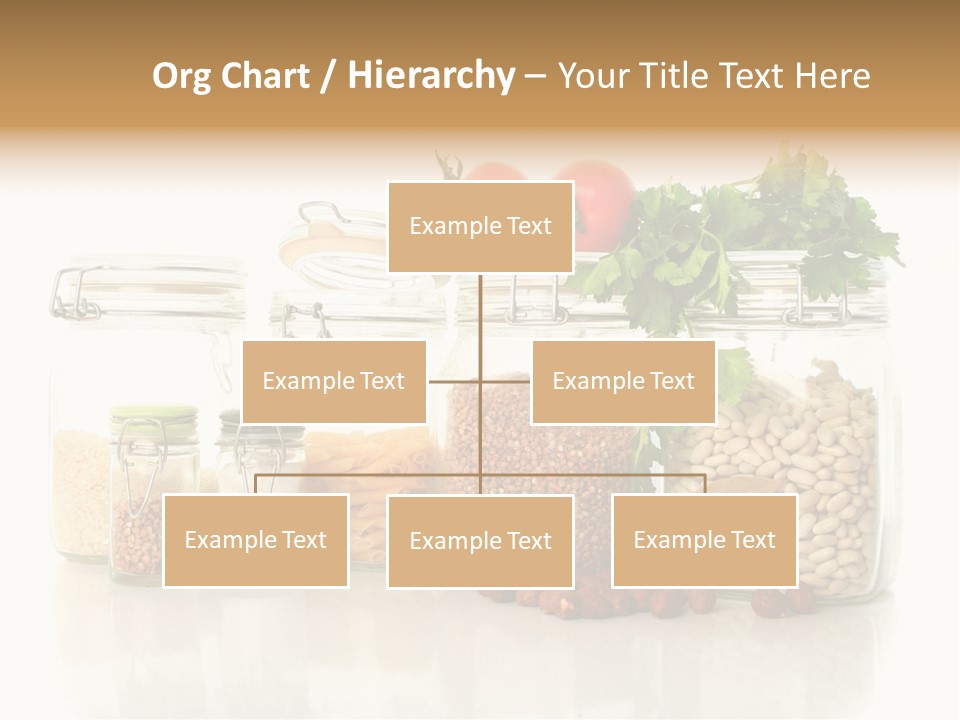 A Group Of Jars Filled With Different Types Of Food PowerPoint Template