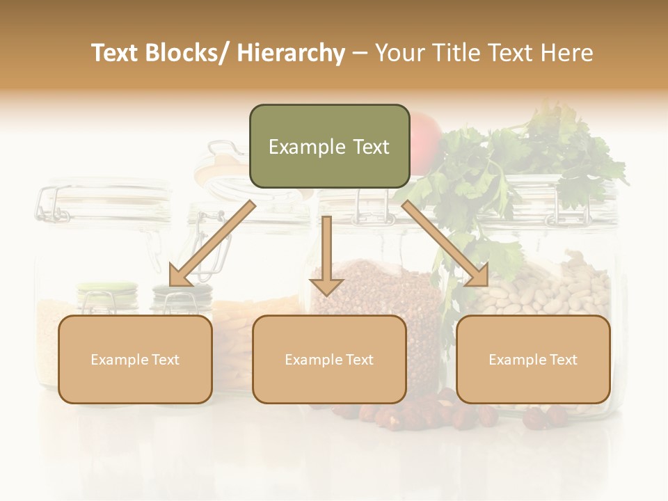 A Group Of Jars Filled With Different Types Of Food PowerPoint Template