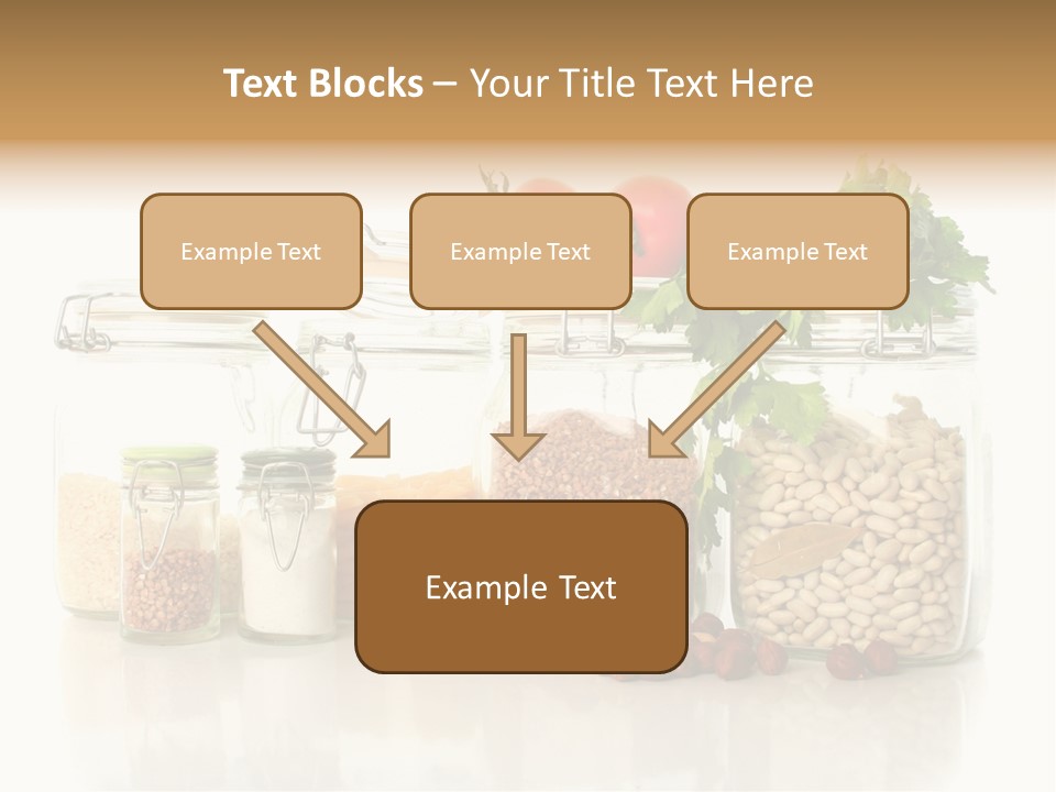 A Group Of Jars Filled With Different Types Of Food PowerPoint Template