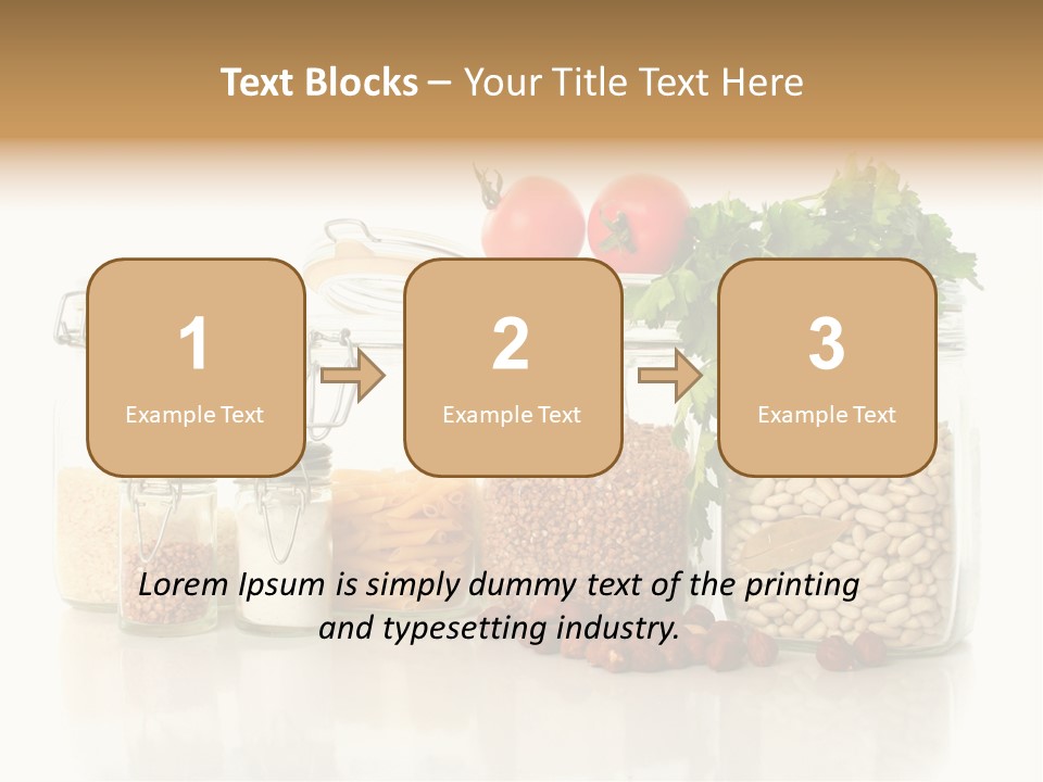 A Group Of Jars Filled With Different Types Of Food PowerPoint Template