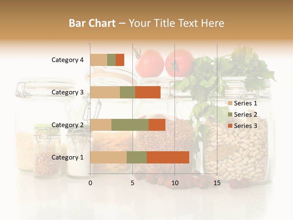 A Group Of Jars Filled With Different Types Of Food PowerPoint Template