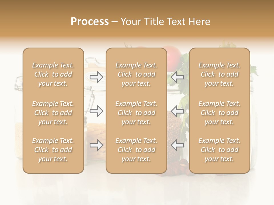 A Group Of Jars Filled With Different Types Of Food PowerPoint Template