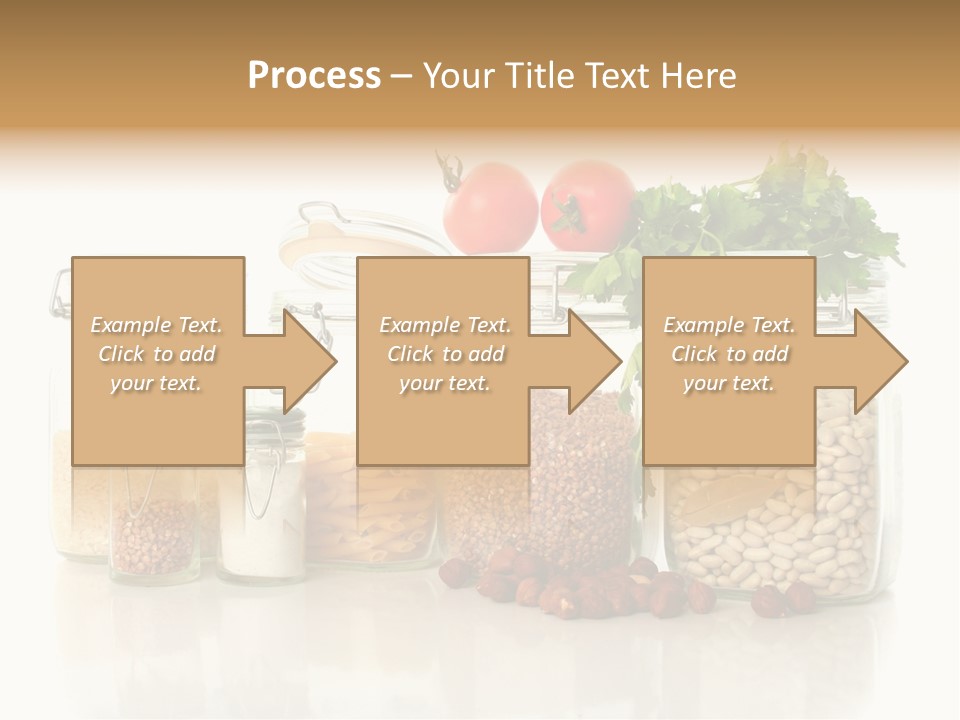 A Group Of Jars Filled With Different Types Of Food PowerPoint Template