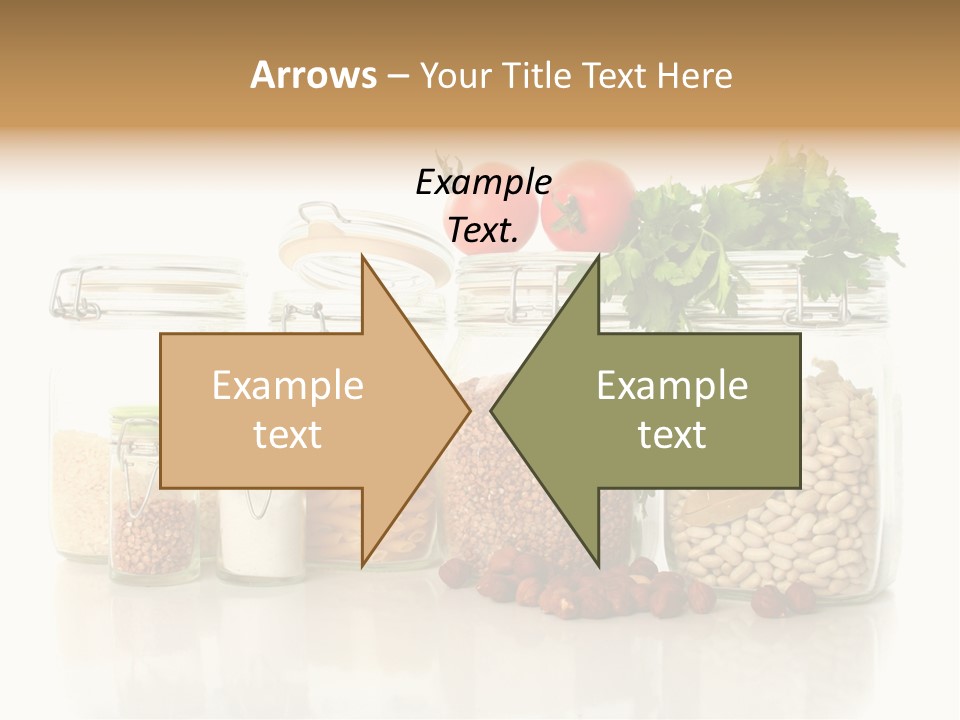 A Group Of Jars Filled With Different Types Of Food PowerPoint Template