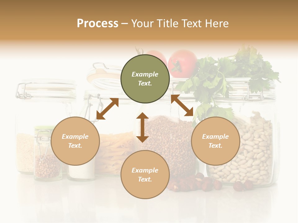 A Group Of Jars Filled With Different Types Of Food PowerPoint Template