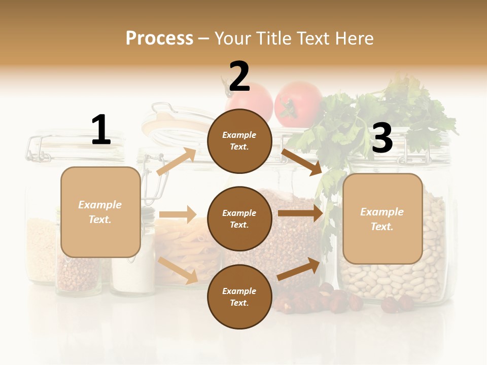A Group Of Jars Filled With Different Types Of Food PowerPoint Template