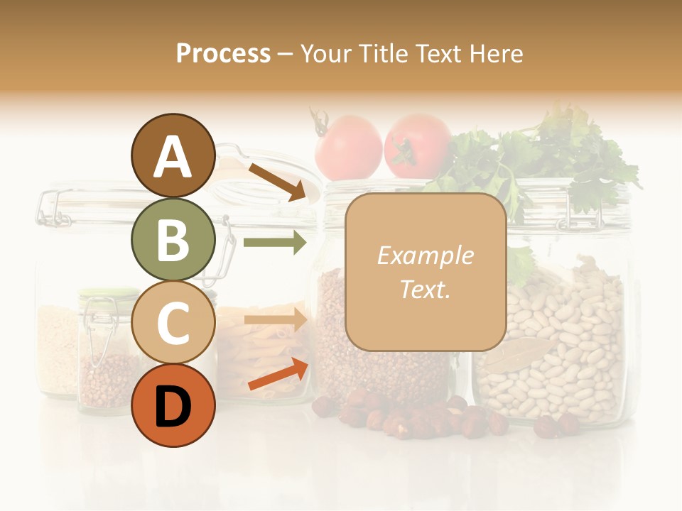 A Group Of Jars Filled With Different Types Of Food PowerPoint Template