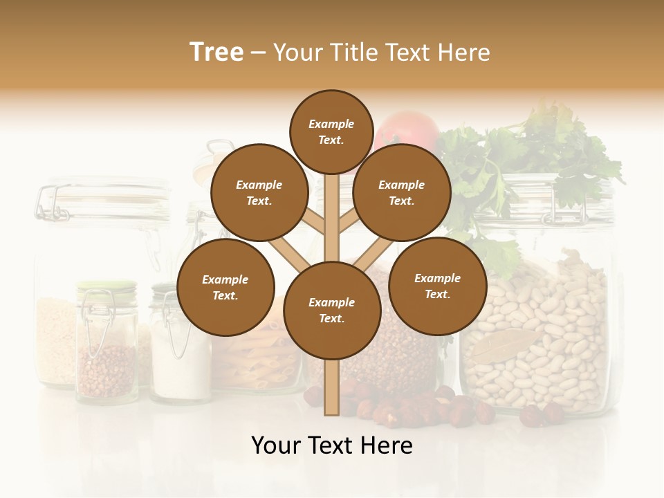A Group Of Jars Filled With Different Types Of Food PowerPoint Template