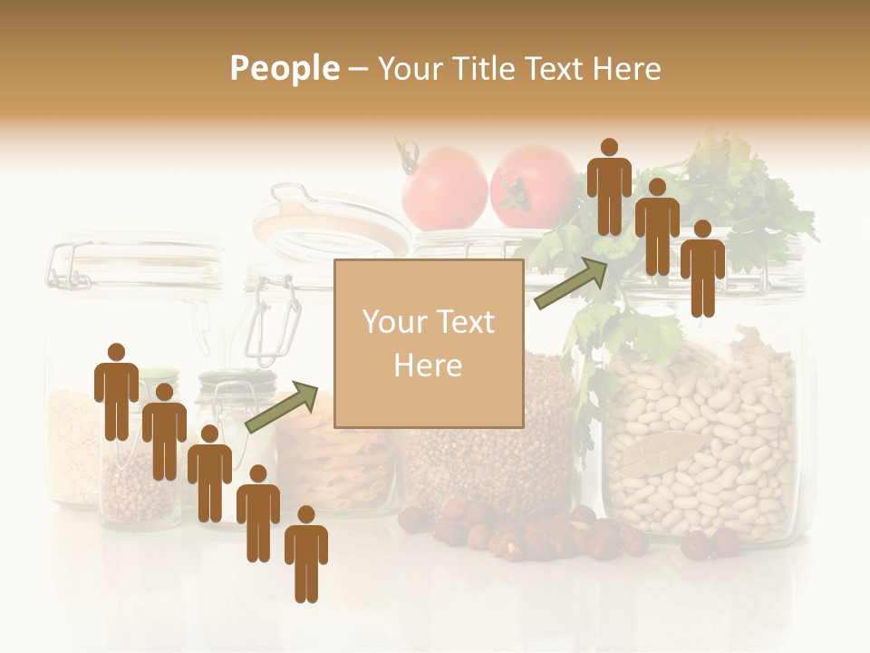 A Group Of Jars Filled With Different Types Of Food PowerPoint Template