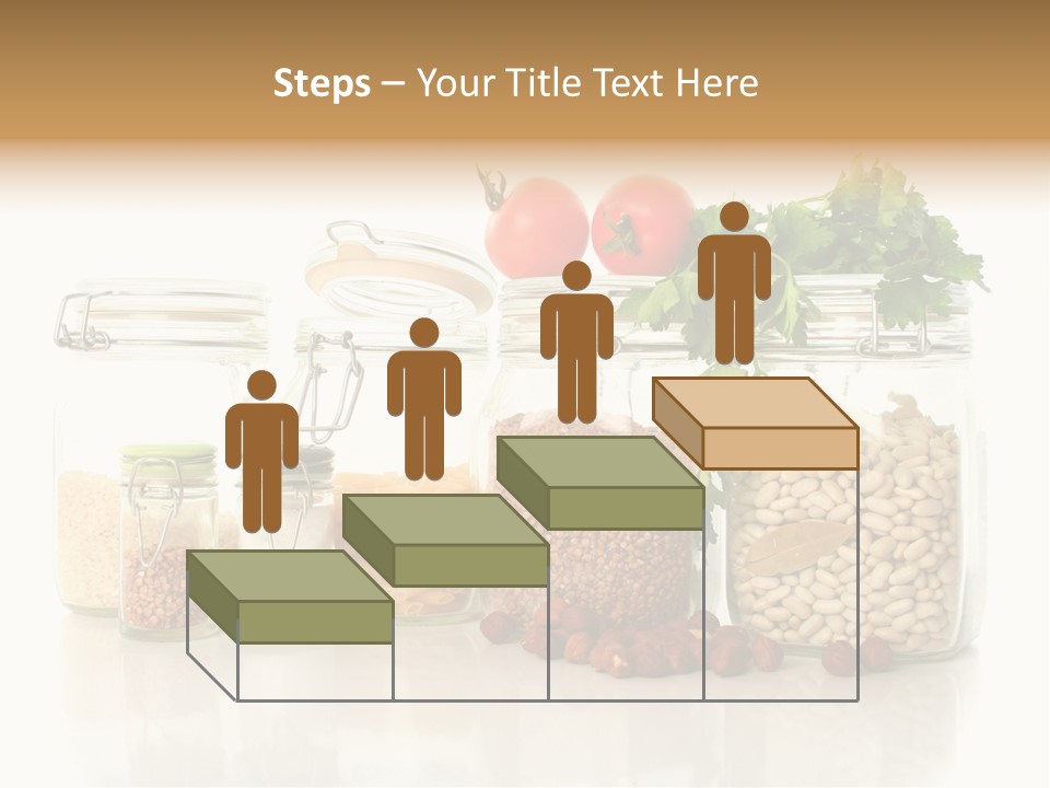 A Group Of Jars Filled With Different Types Of Food PowerPoint Template