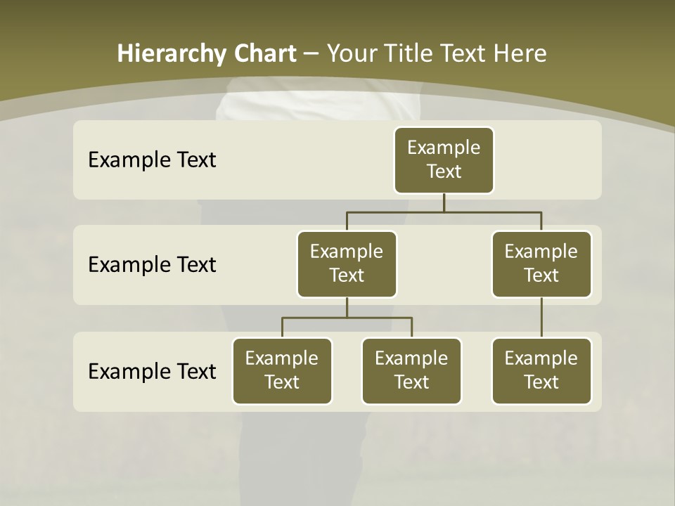 Female Golfer Captured In Her Follow Through Swing. PowerPoint Template