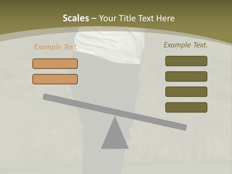 Female Golfer Captured In Her Follow Through Swing. PowerPoint Template