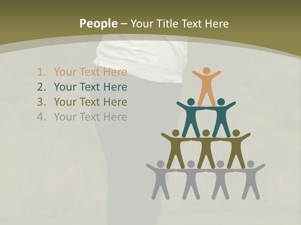 Female Golfer Captured In Her Follow Through Swing. PowerPoint Template