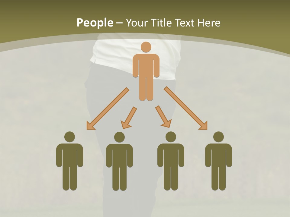 Female Golfer Captured In Her Follow Through Swing. PowerPoint Template