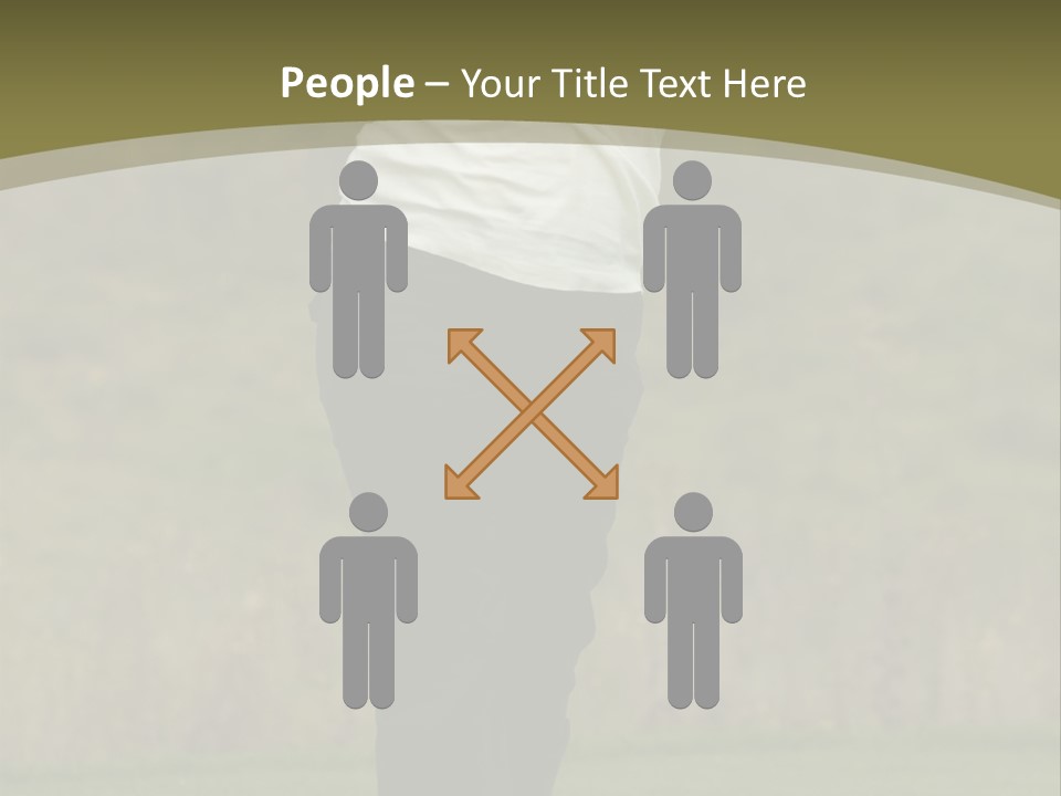 Female Golfer Captured In Her Follow Through Swing. PowerPoint Template