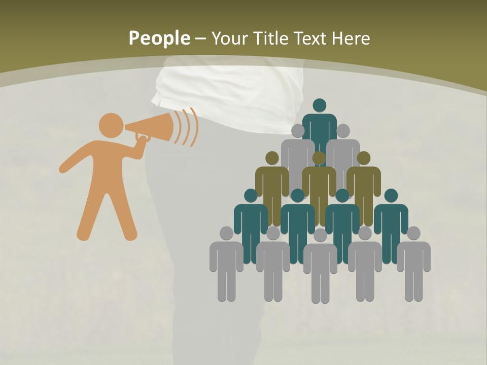 Female Golfer Captured In Her Follow Through Swing. PowerPoint Template