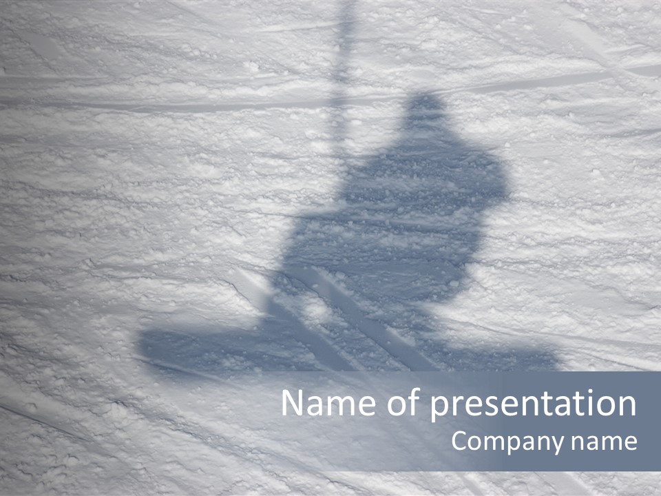 Snowboarder's Shadow PowerPoint Template