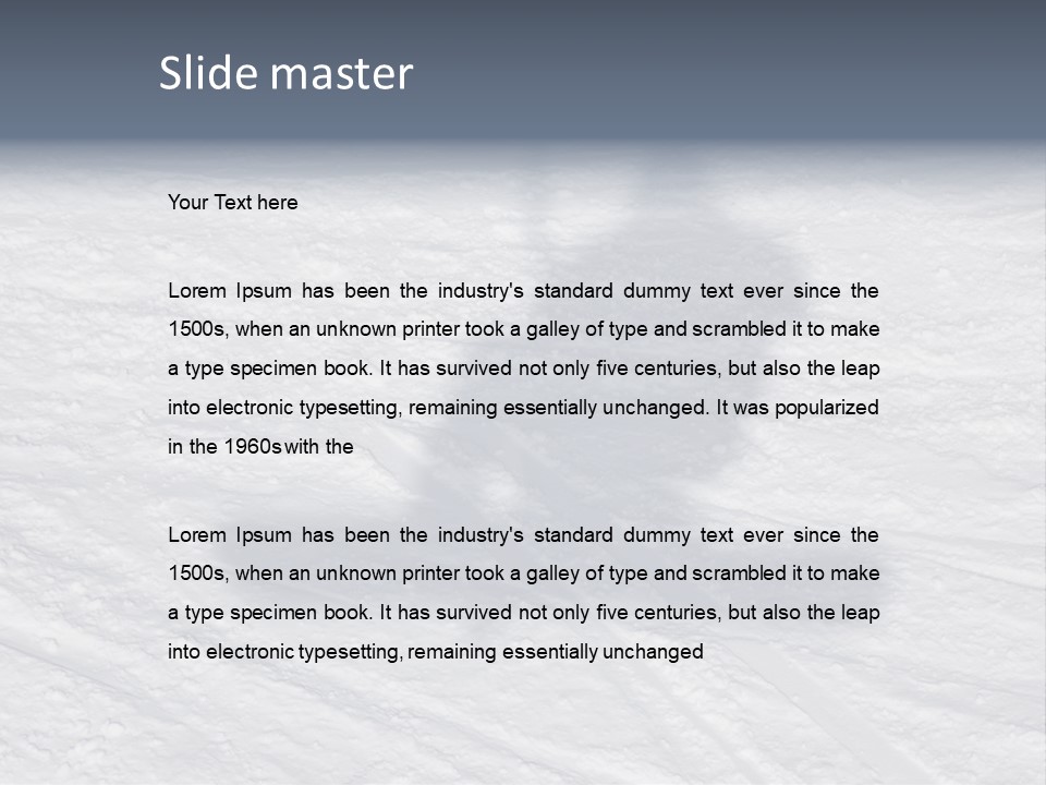 Snowboarder's Shadow PowerPoint Template