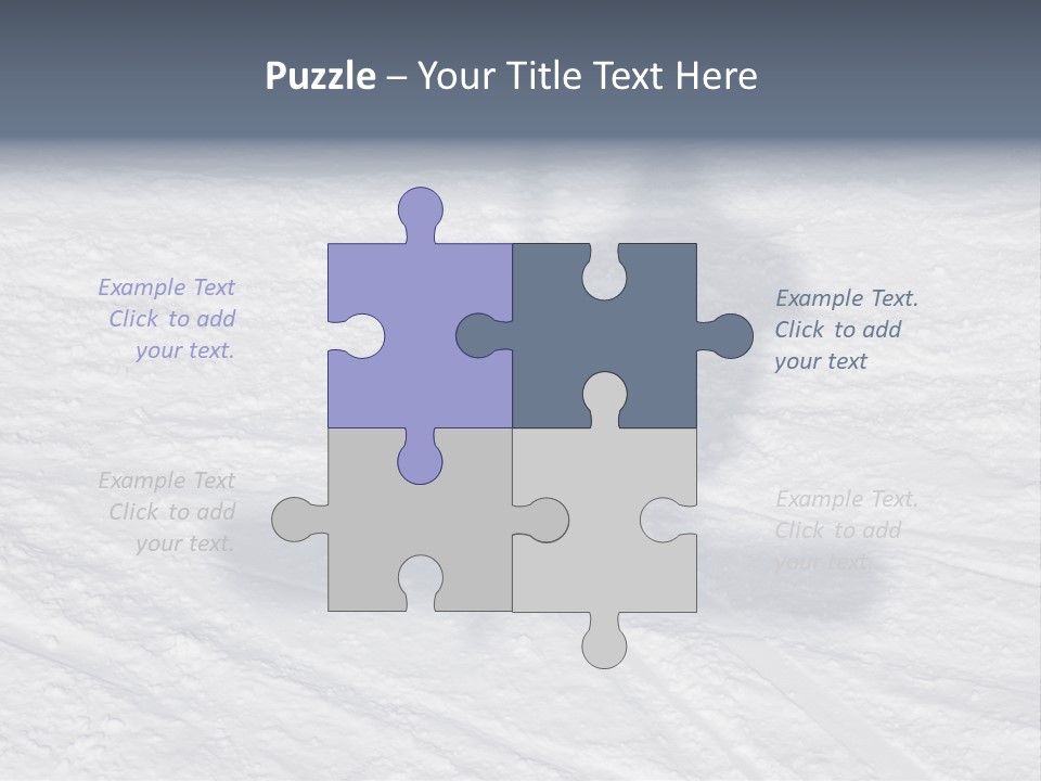 Snowboarder's Shadow PowerPoint Template