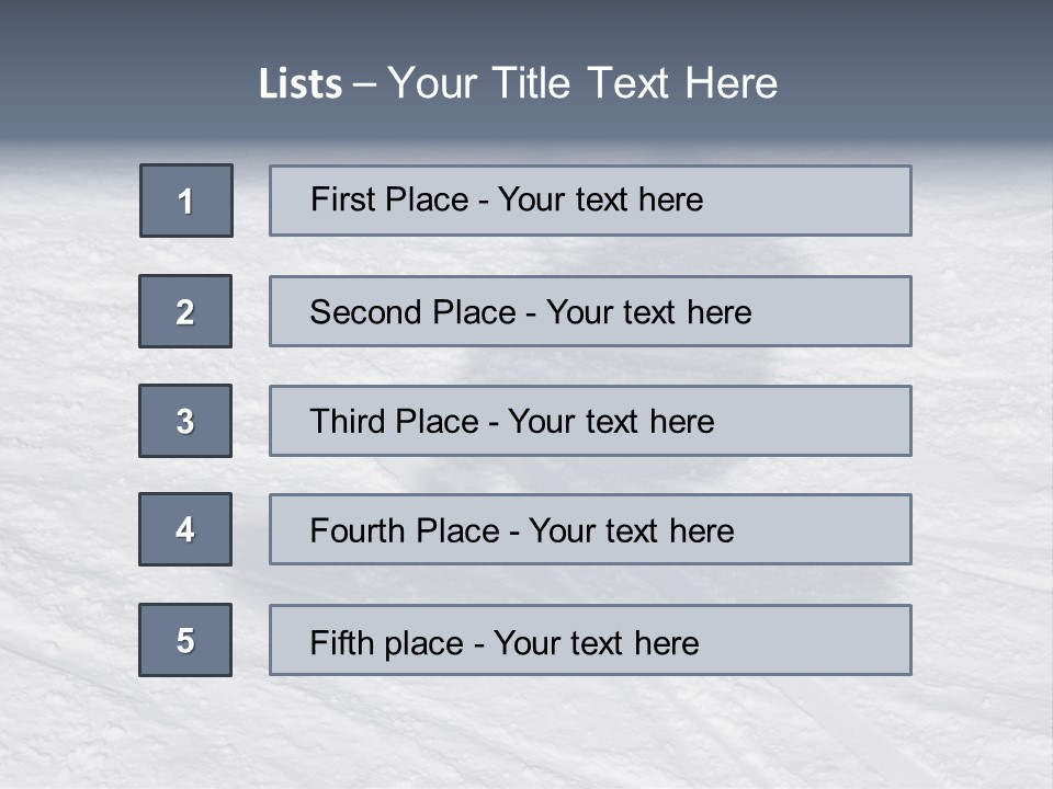 Snowboarder's Shadow PowerPoint Template