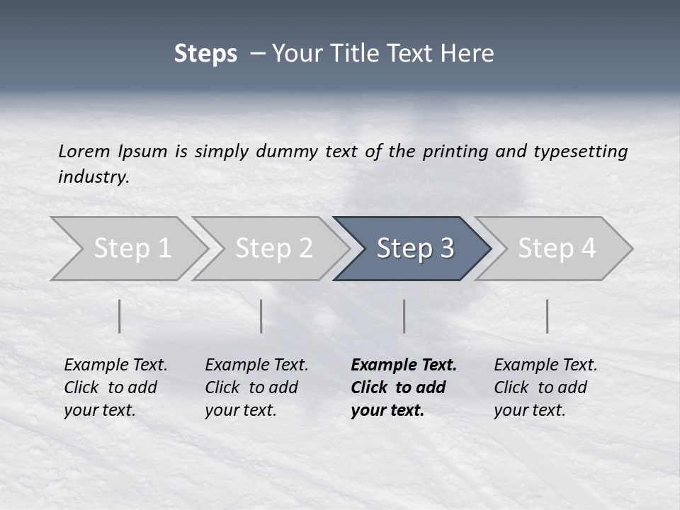 Snowboarder's Shadow PowerPoint Template