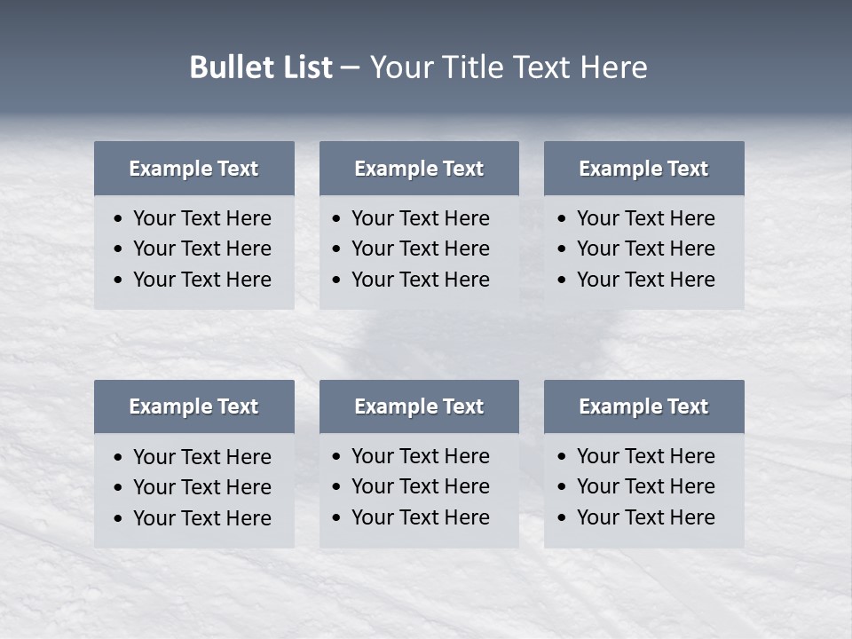 Snowboarder's Shadow PowerPoint Template