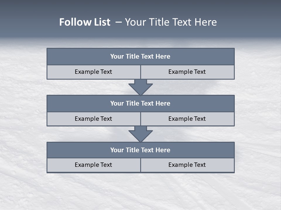 Snowboarder's Shadow PowerPoint Template