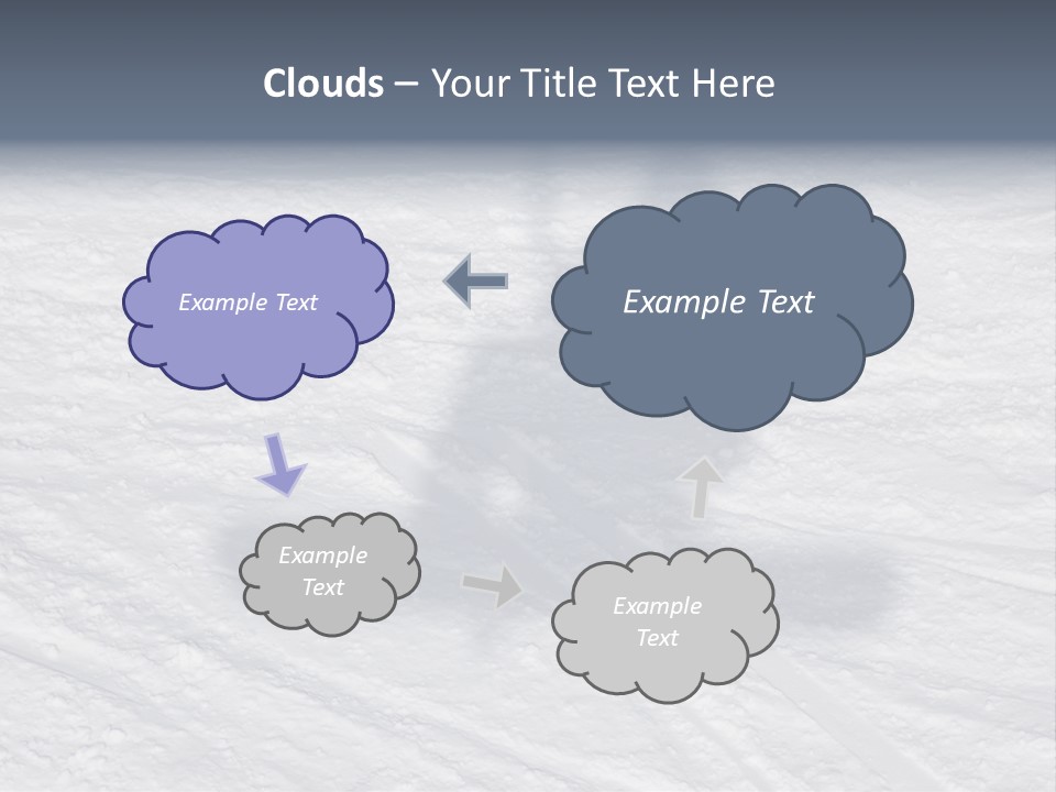 Snowboarder's Shadow PowerPoint Template