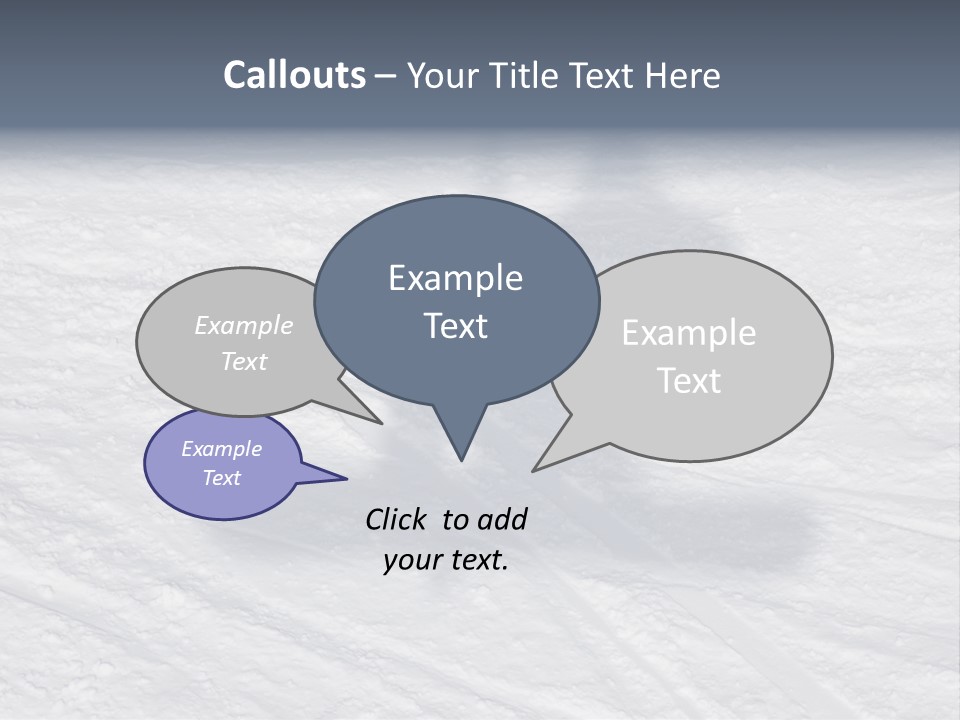 Snowboarder's Shadow PowerPoint Template