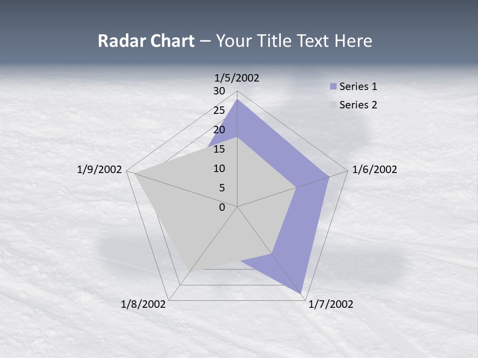 Snowboarder's Shadow PowerPoint Template